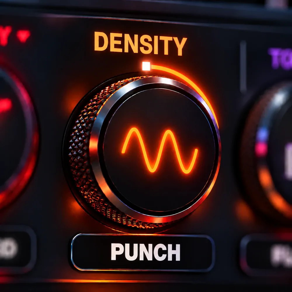 HardStop Pro's Density knob turned right to PUNCH.
