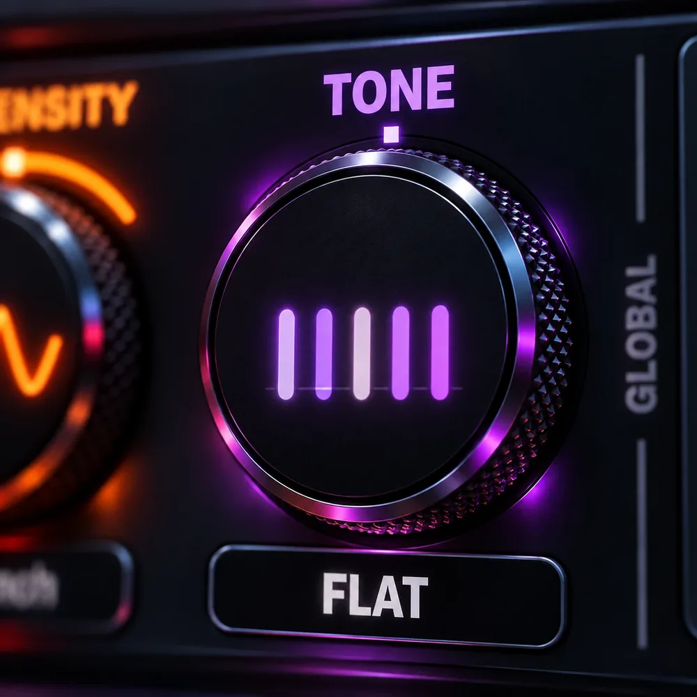 HardStop Pro's Tone knob at FLAT.