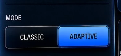 The MODE control in HardStop Pro, set to ADAPTIVE rather than CLASSIC.